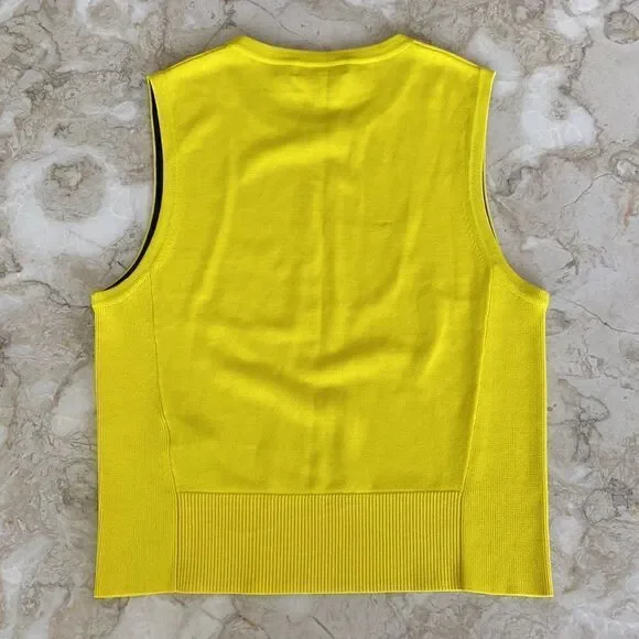 NWOT Rag & Bone Raylee Cropped Stretch Knit Tank Top Yellow - Picture 7 of 13
